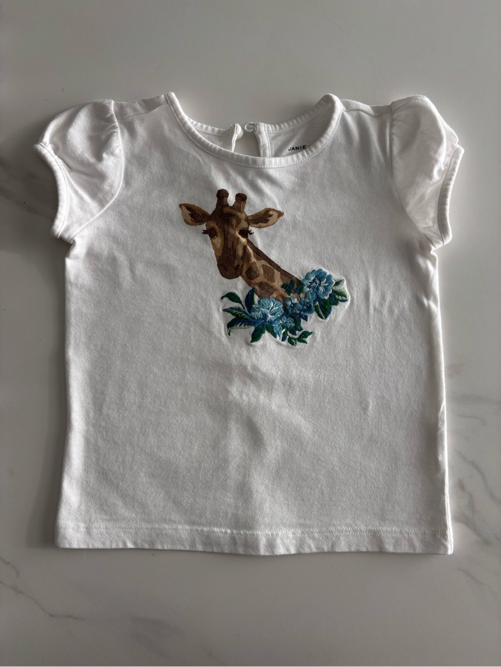 Janie and Jack Girl Giraffe Floral Tee 2 y.o.
